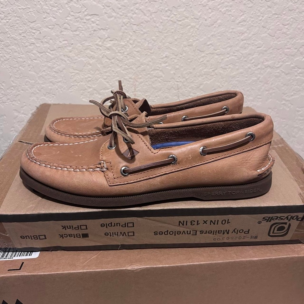 Sperry Brown Leather Loafer Boat Shoes Size 9